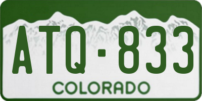 CO license plate ATQ833