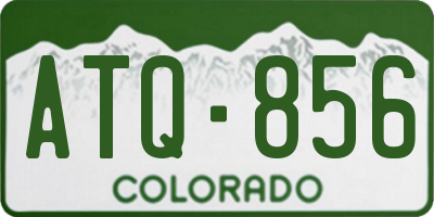 CO license plate ATQ856