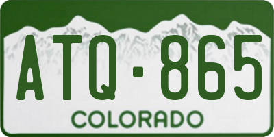 CO license plate ATQ865