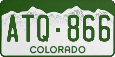 CO license plate ATQ866