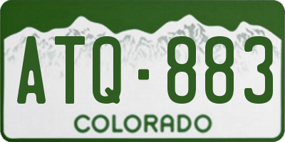 CO license plate ATQ883