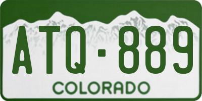 CO license plate ATQ889