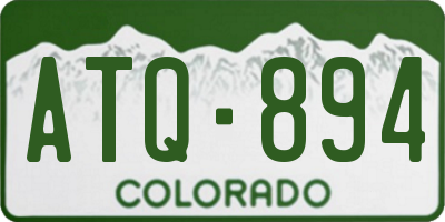CO license plate ATQ894