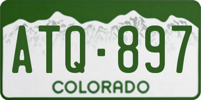 CO license plate ATQ897