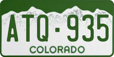 CO license plate ATQ935