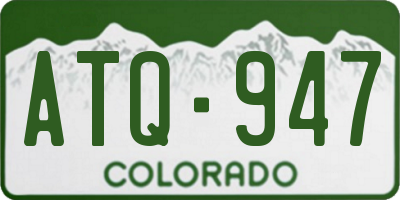 CO license plate ATQ947