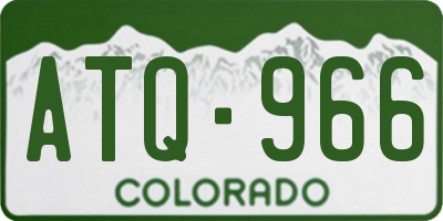 CO license plate ATQ966