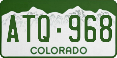 CO license plate ATQ968