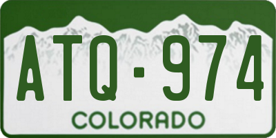 CO license plate ATQ974
