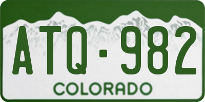 CO license plate ATQ982