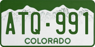 CO license plate ATQ991