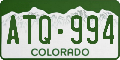 CO license plate ATQ994