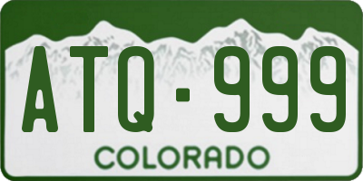CO license plate ATQ999