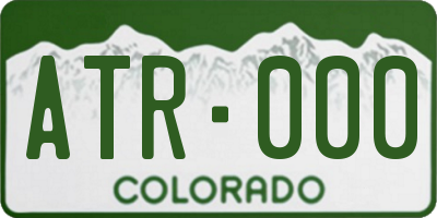 CO license plate ATR000