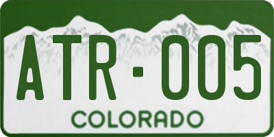 CO license plate ATR005