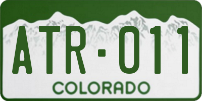 CO license plate ATR011