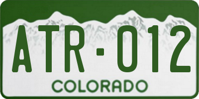 CO license plate ATR012