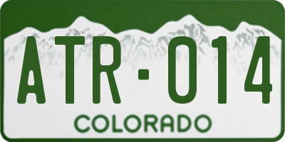 CO license plate ATR014
