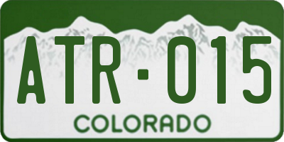 CO license plate ATR015