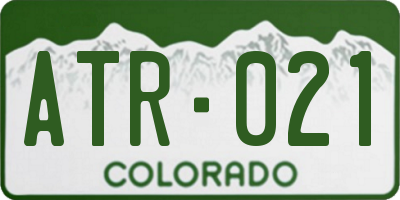 CO license plate ATR021