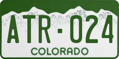 CO license plate ATR024