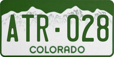 CO license plate ATR028