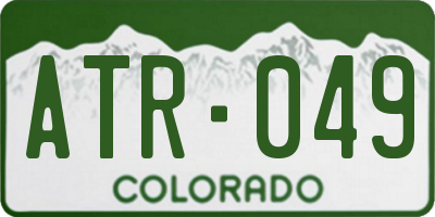 CO license plate ATR049