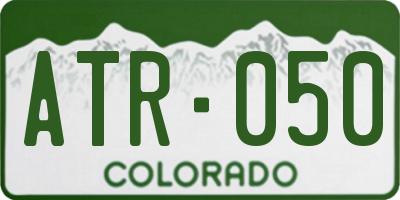 CO license plate ATR050