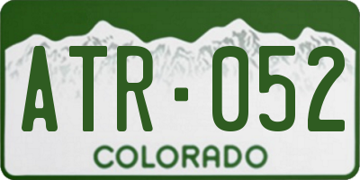 CO license plate ATR052