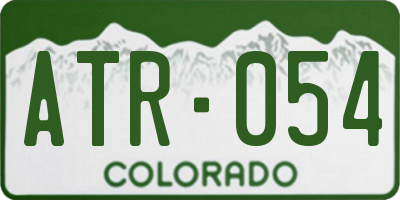 CO license plate ATR054