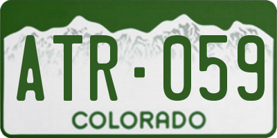 CO license plate ATR059