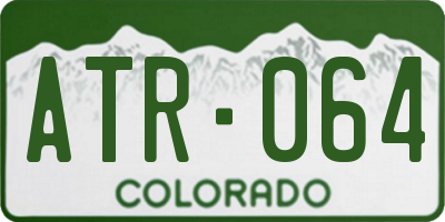 CO license plate ATR064