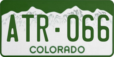 CO license plate ATR066