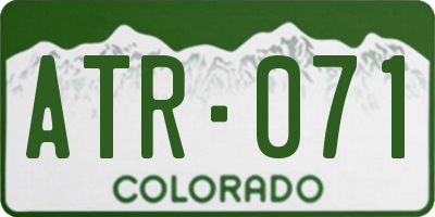 CO license plate ATR071