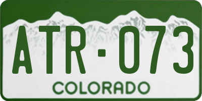 CO license plate ATR073