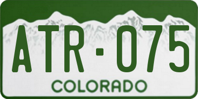 CO license plate ATR075