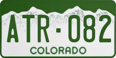 CO license plate ATR082