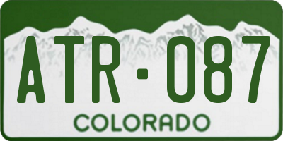 CO license plate ATR087
