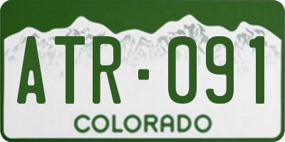 CO license plate ATR091