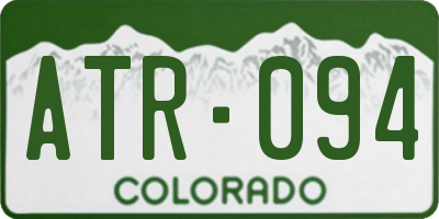CO license plate ATR094