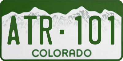 CO license plate ATR101
