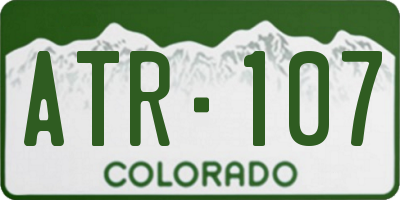 CO license plate ATR107