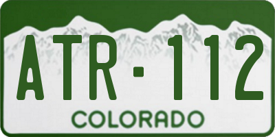 CO license plate ATR112