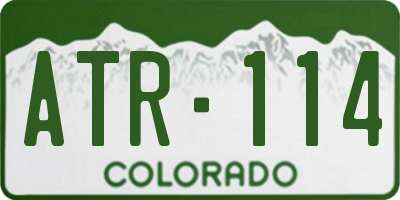 CO license plate ATR114