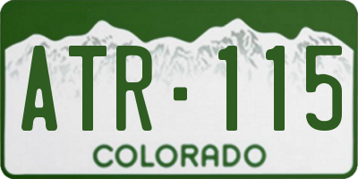 CO license plate ATR115