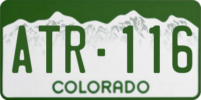 CO license plate ATR116