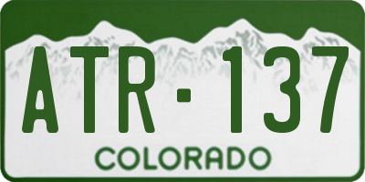 CO license plate ATR137