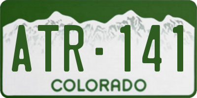 CO license plate ATR141