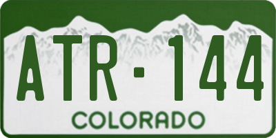 CO license plate ATR144