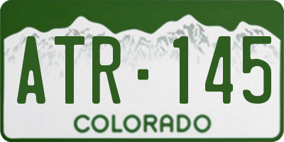CO license plate ATR145